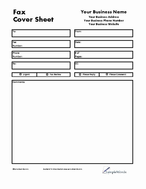 Printable Fax Cover Sheet Best Of Printable Fax Cover Sheet Pdf Blank Template Sample