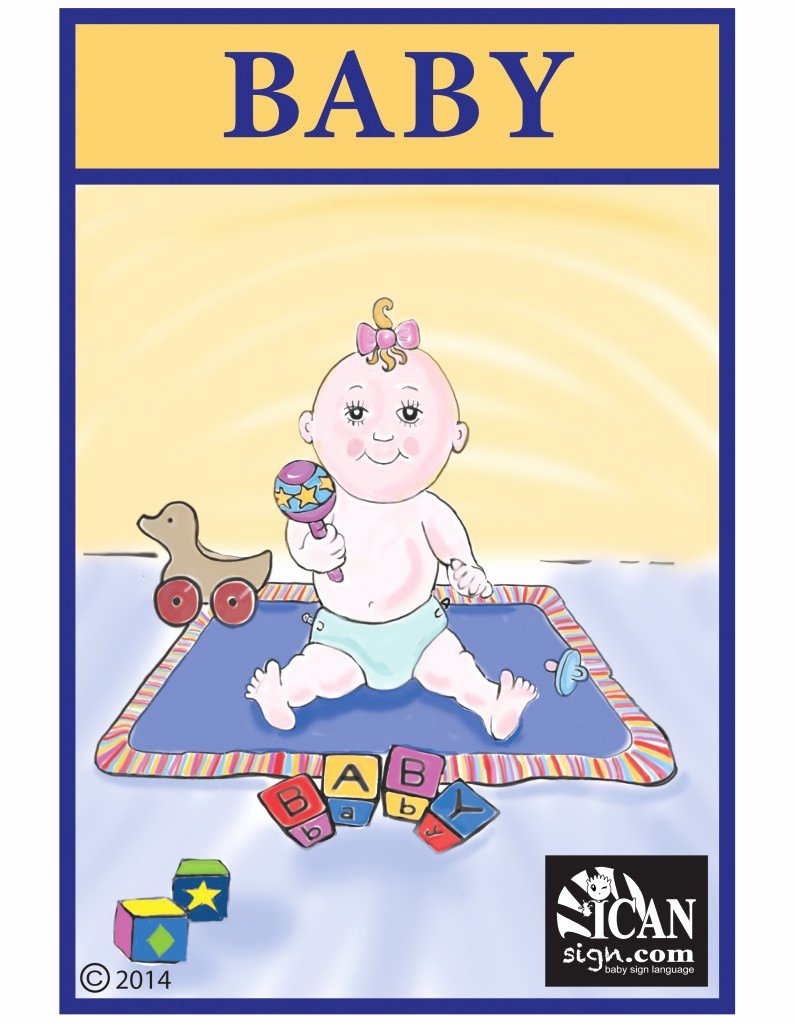 baby sign language flashcard baby