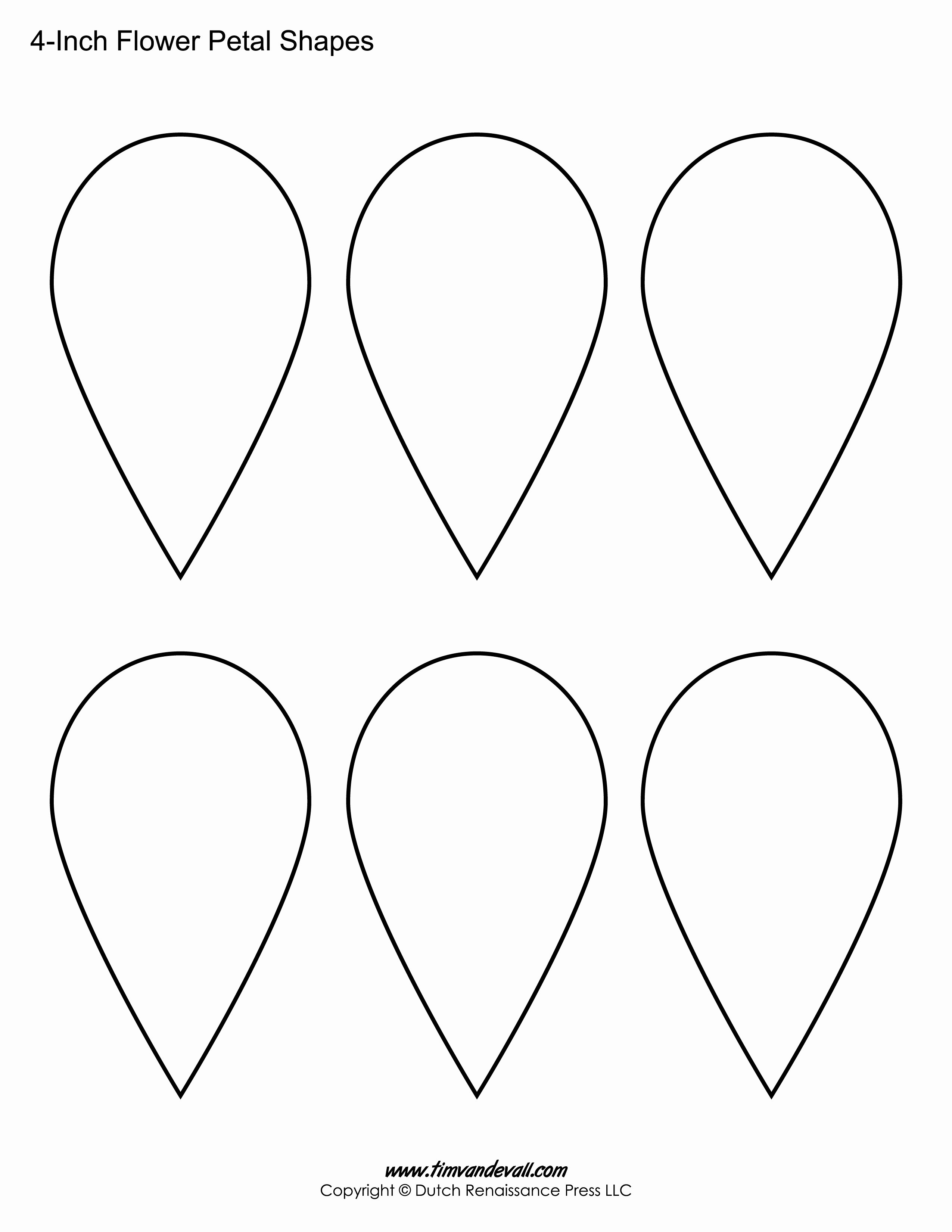 Printable Flower Template Cut Out Fresh Printable Flower Petal Templates for Making Paper Flowers