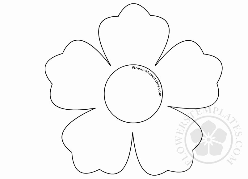 Printable Flower Template Cut Out Lovely Printable Flower Shape Cut Out