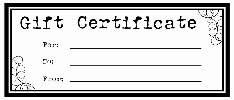 Printable Gift Certificates Templates Free Inspirational Printable T Certificates for Homemade Ts