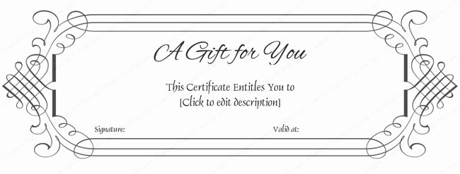 Printable Gift Certificates Templates Free Unique Simple Gift Certificate Template Word T Certificate