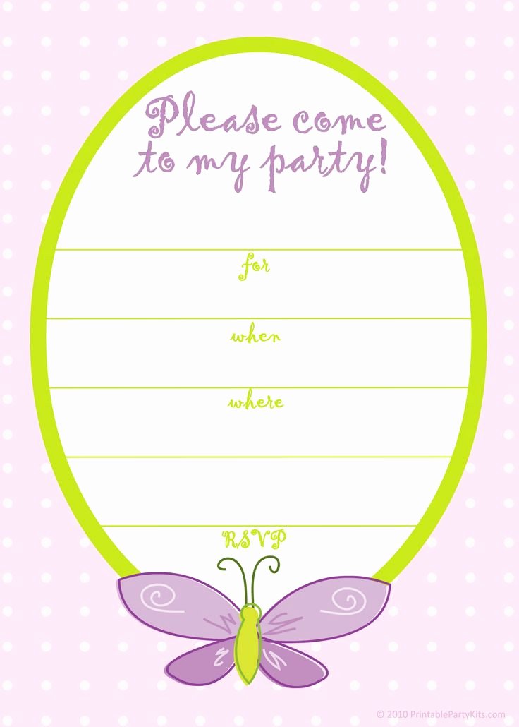 Printable Invitations for Free New Free Printable Girls Birthday Invitations – Free Printable