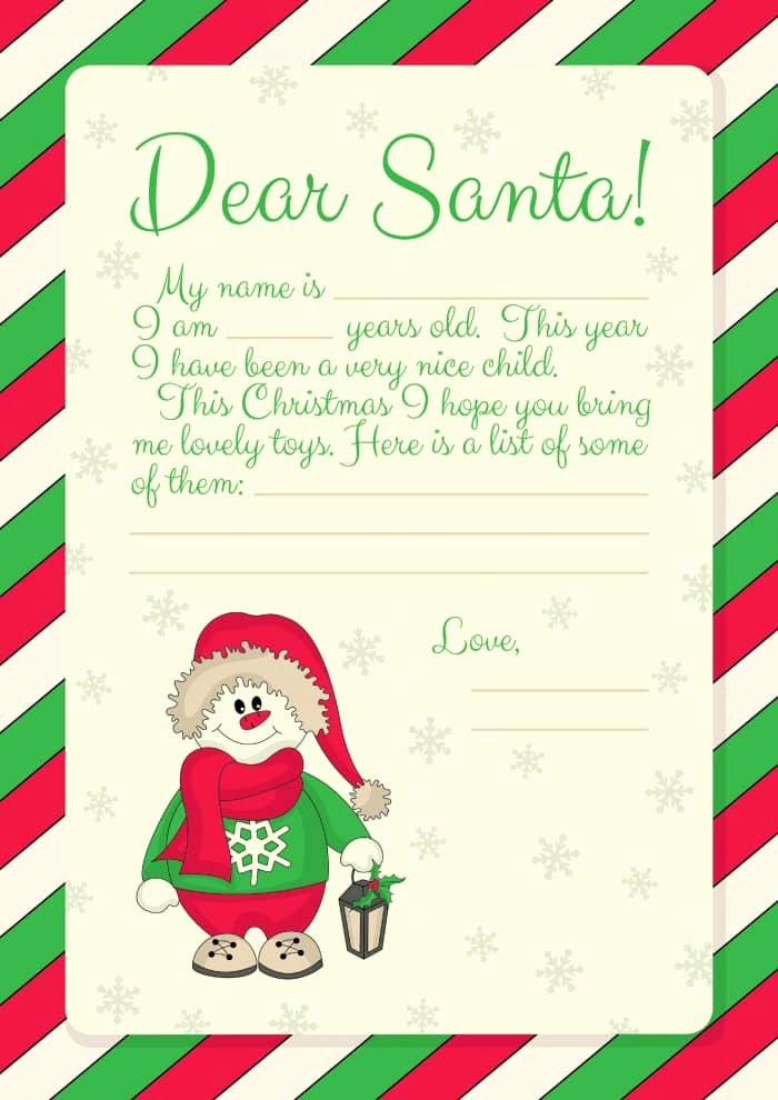 Printable Letter Writing Template Beautiful Free Printables Letter to Santa Templates and How to