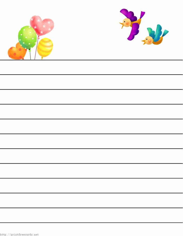 Printable Lined Paper for Kids Fresh Free Printable Kids Stationery and Regular Lined Writing