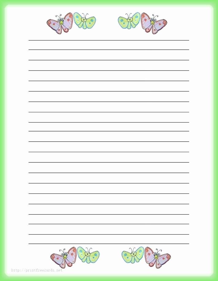 Printable Lined Paper for Kids Lovely Stationery Paper