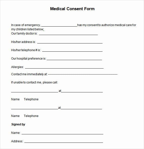 medical consent form