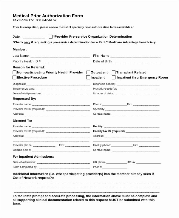 Printable Medical Consent forms Unique 10 Printable Medical Authorization forms Pdf Doc