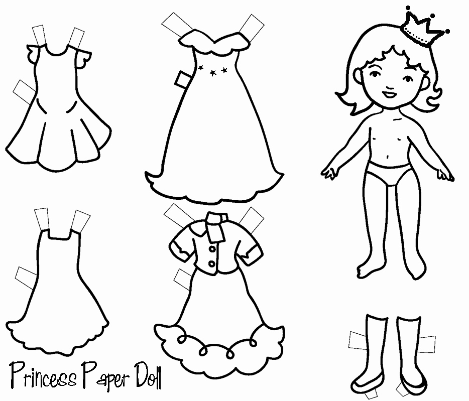 Printable Paper Doll Templates Fresh Free Printable Princess Paper Dolls Paperdolls Princess