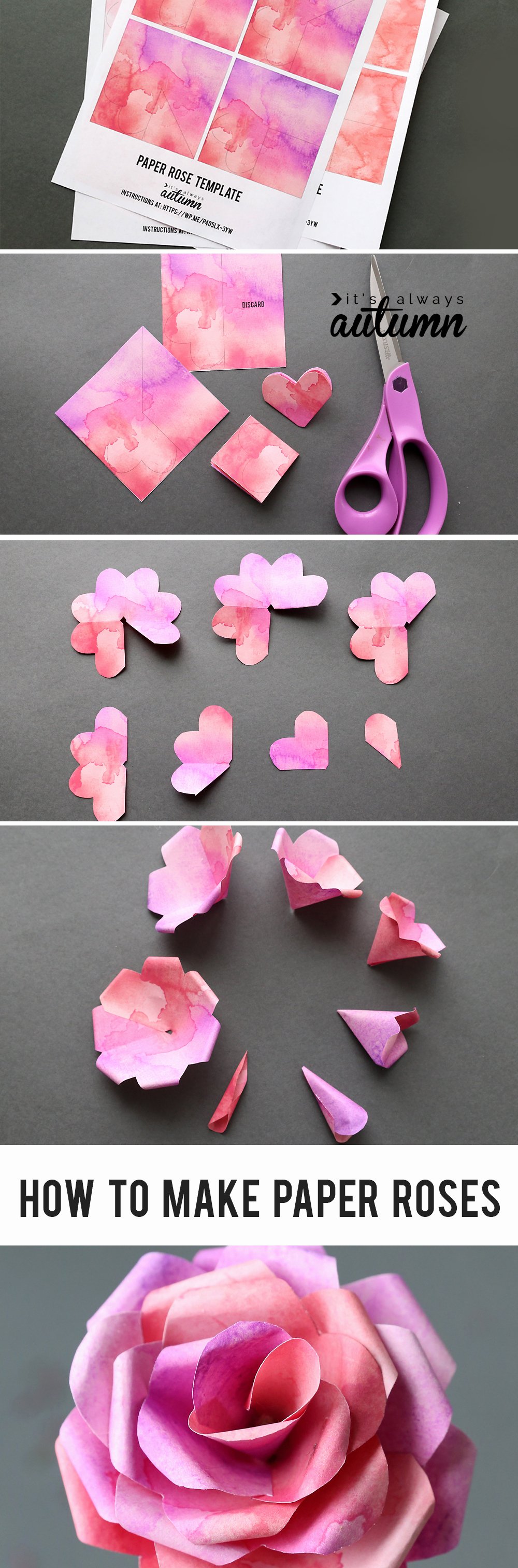 Printable Paper Flower Templates Lovely Make Gorgeous Paper Roses with This Free Paper Rose