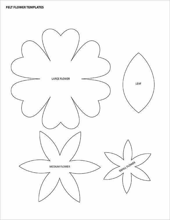 Printable Paper Flower Templates New 12 Printable Flower Petal Templates Free Download