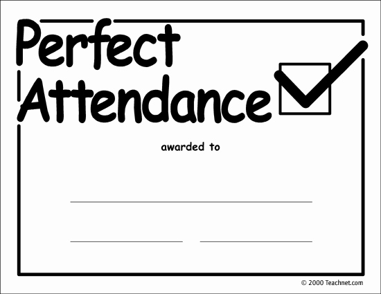 Printable Perfect attendance Award Luxury attendance and Punctuality