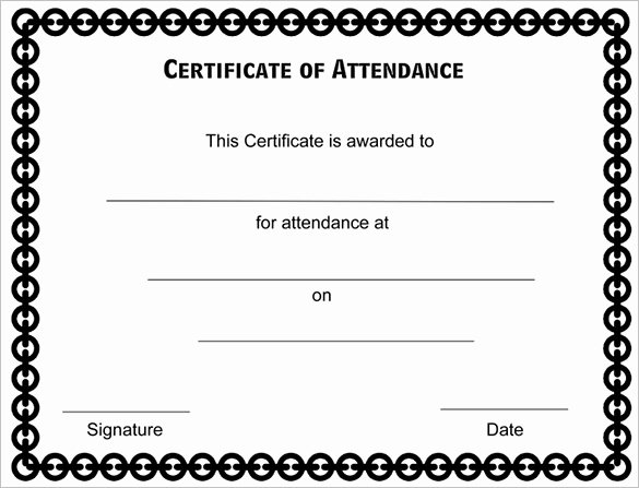 Printable Perfect attendance Certificate Elegant Printable attendance Certificates