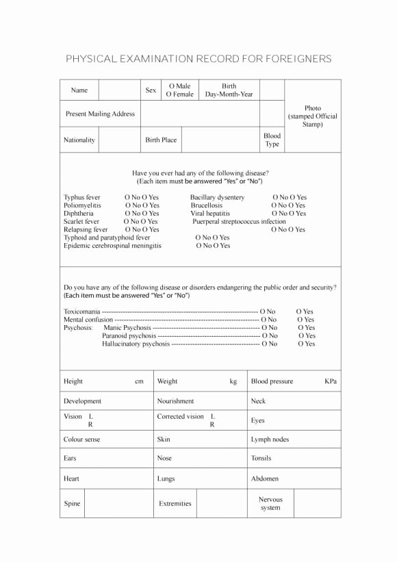 Printable Physical Exam forms Awesome 43 Physical Exam Templates &amp; forms [male Female]