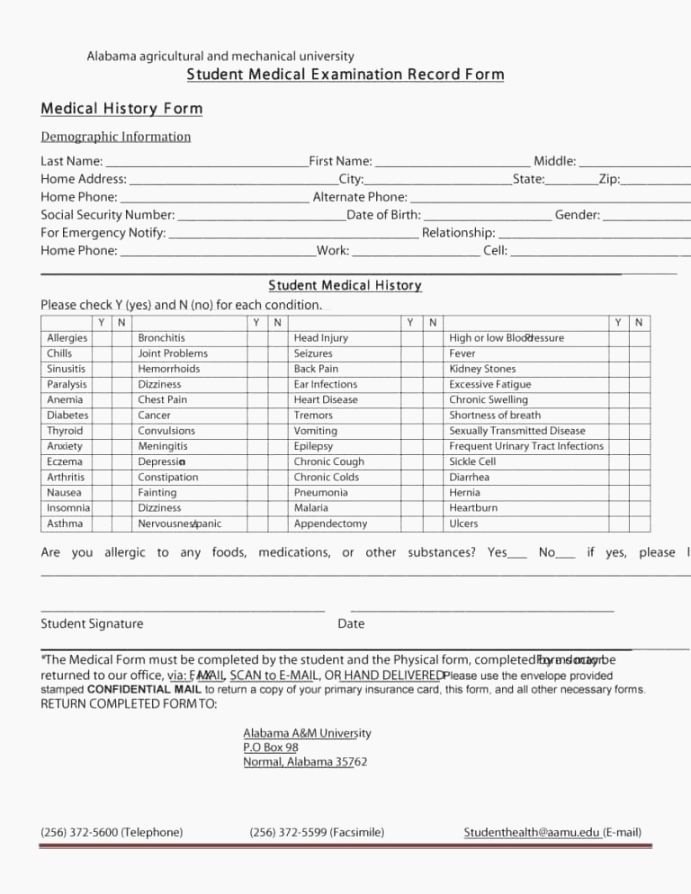 Printable Physical Exam forms Best Of Vibrant Free Printable Physical Exam forms