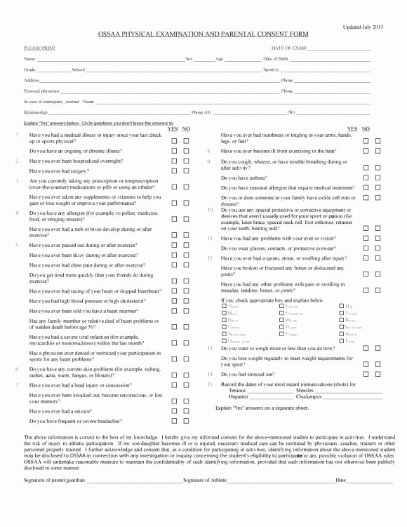 Printable Physical Exam forms Elegant 43 Physical Exam Templates &amp; forms [male Female]