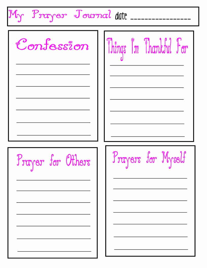 Printable Prayer List Template Lovely Teaching Children About Prayer with Free Prayer Journal