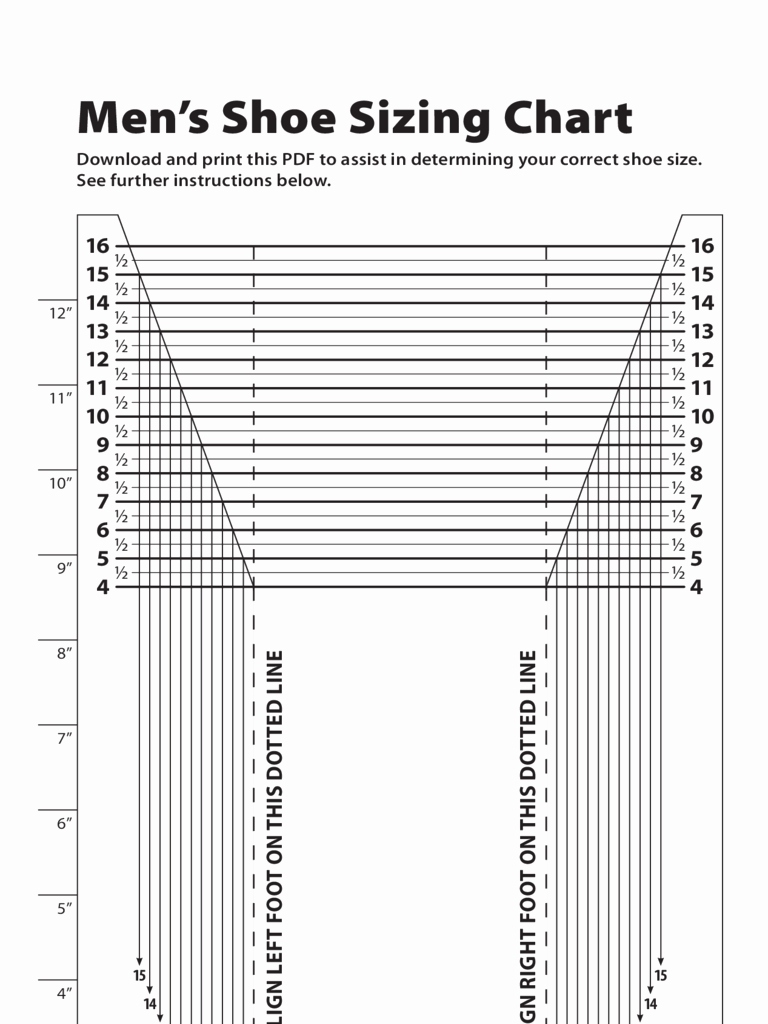 30 Printable Shoe Size Chart Width Example Document Template