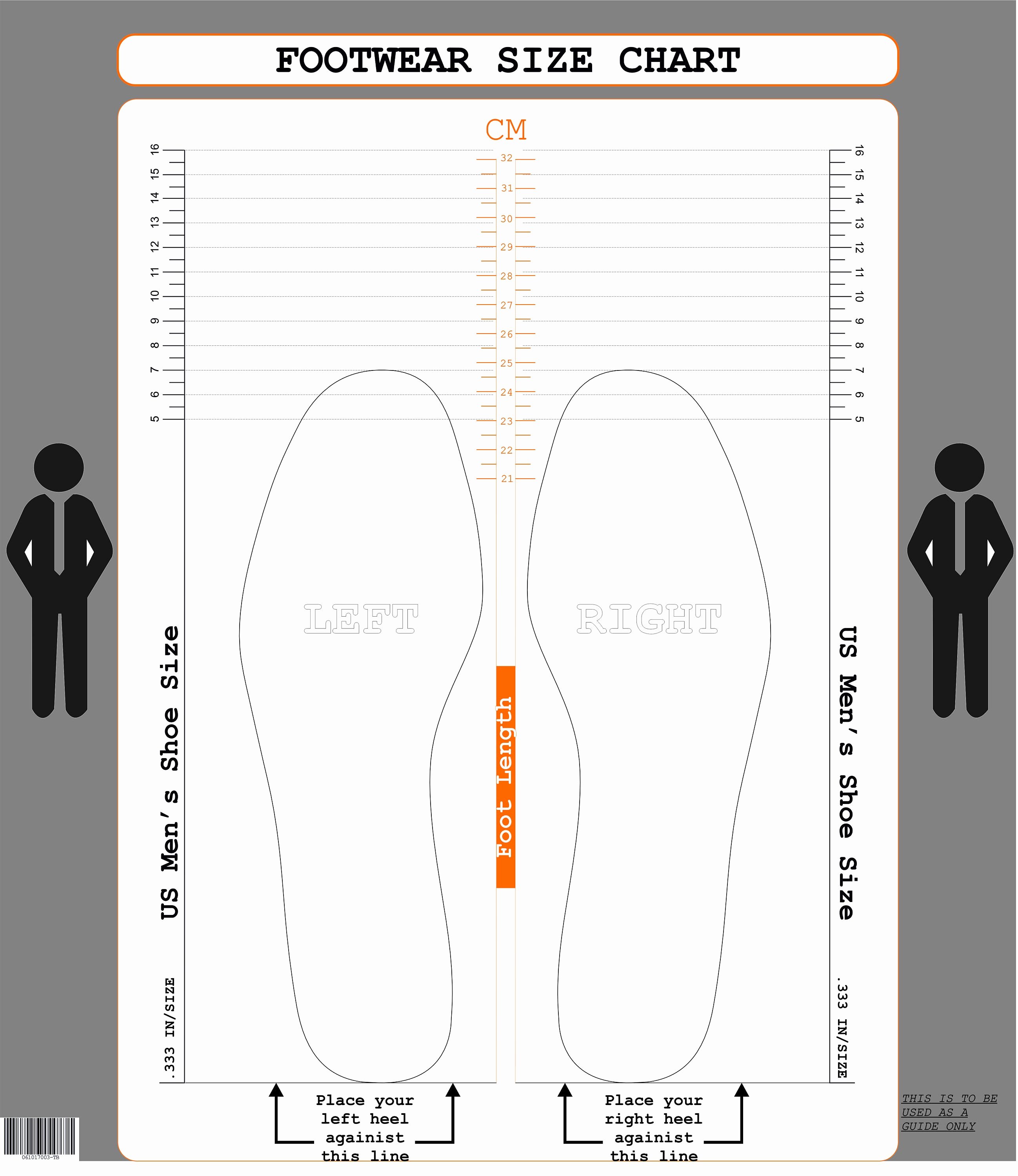 Printable Shoe Size Chart Width Inspirational Us Men S Size Cm Printable Shoe Size Chart Foot