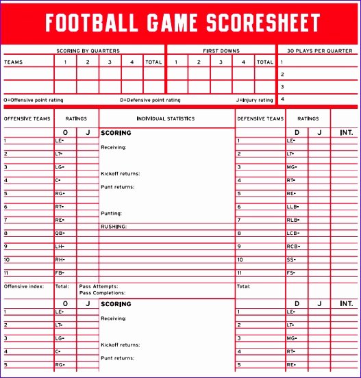 Printable soccer Stat Sheet Beautiful 14 Football Stat Sheet Template Excel Exceltemplates