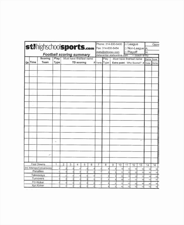 Printable soccer Stat Sheet Elegant soccer Scoreboard Template – 8 Free Word Pdf Documents