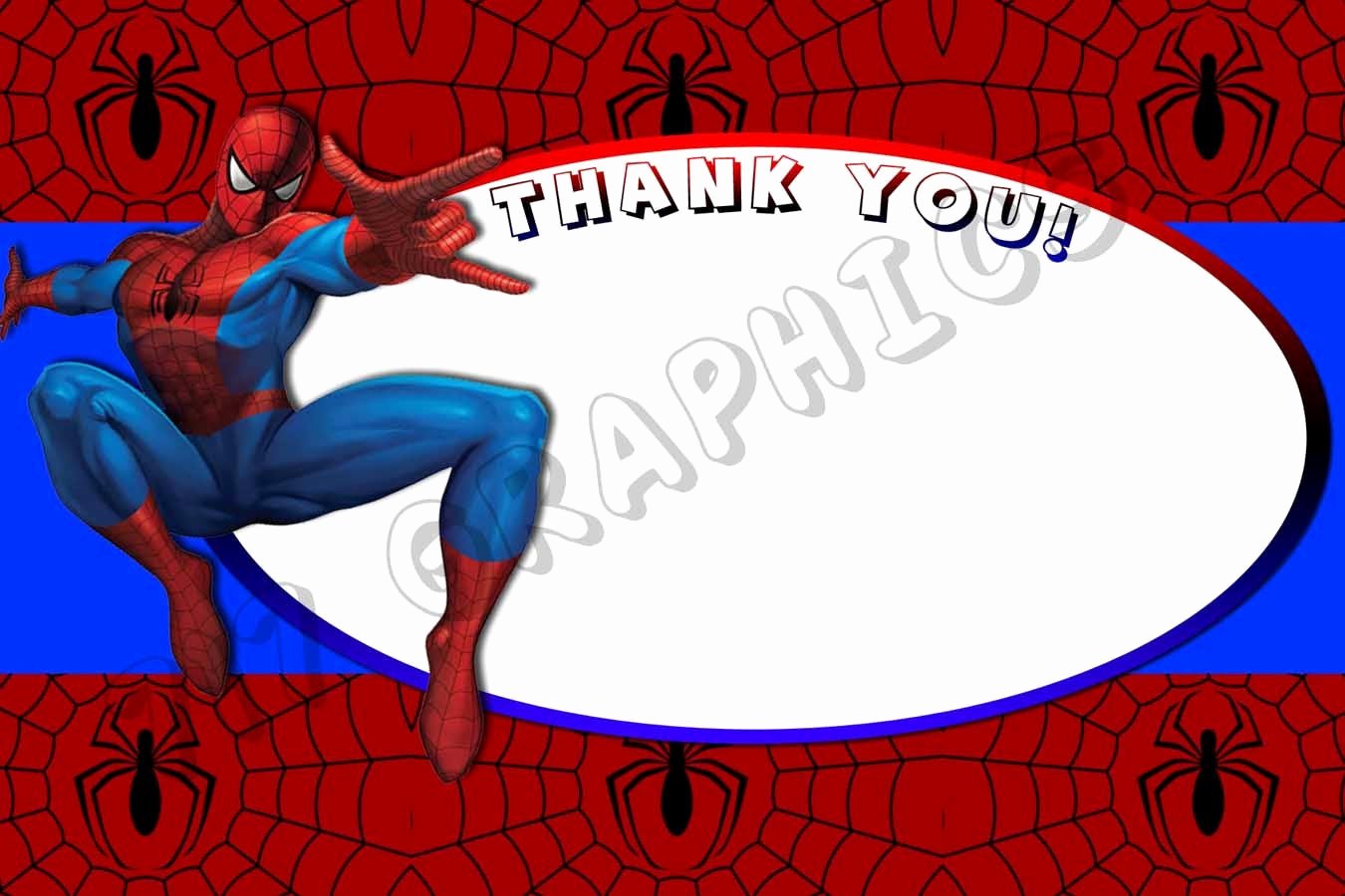Printable Spiderman Birthday Card Luxury Spiderman 4x6 Thank You Card Printable