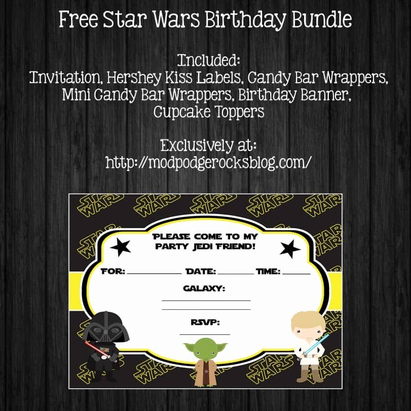 Printable Star Wars Invitation Inspirational Star Wars Birthday Party Free Printable Pack Mod Podge