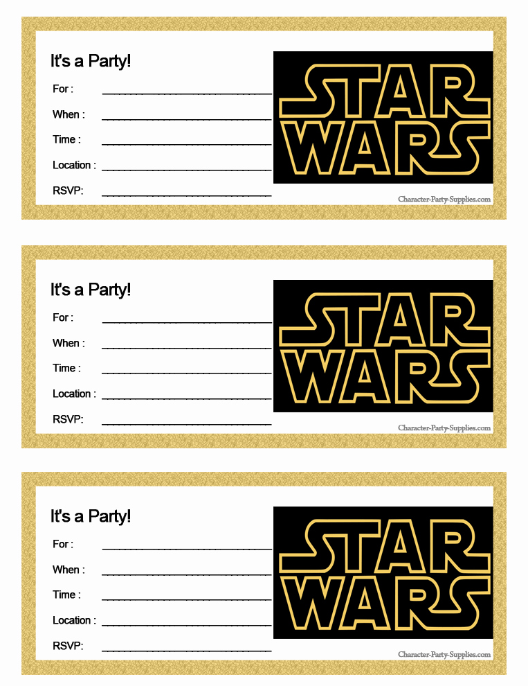 Printable Star Wars Invitation Luxury Google Image Result for Character Party Supplies