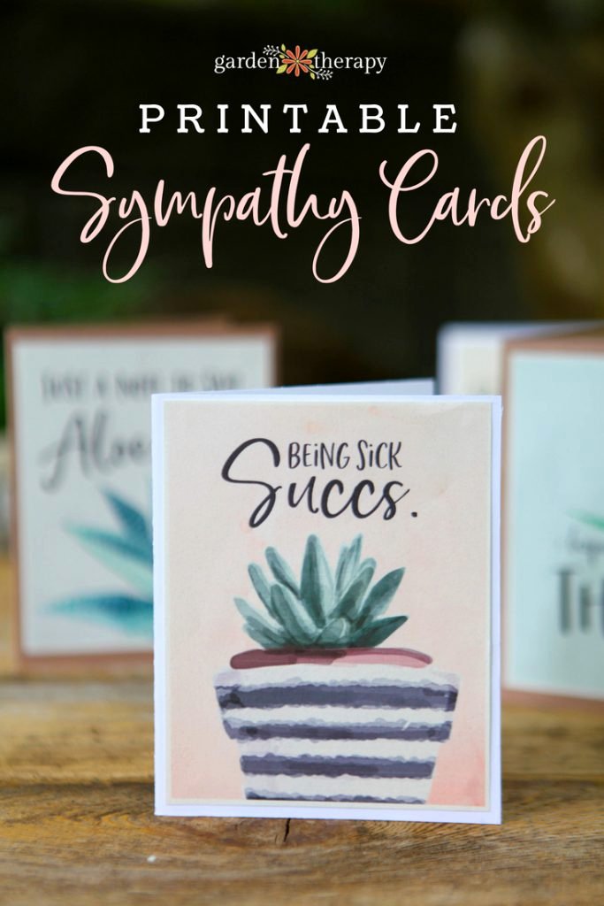 Printable Sympathy Card Free New Punny Printable Sympathy Cards for Plant Lovers Garden