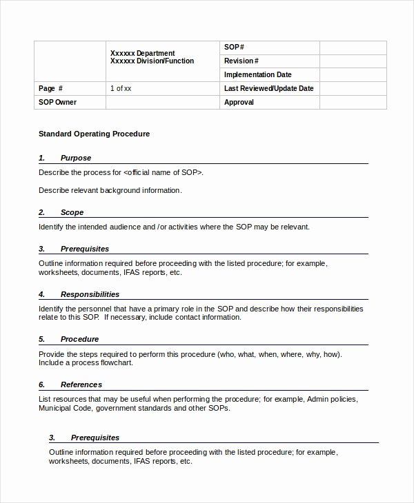 Procedures Template Microsoft Word Awesome Procedure Template 8 Free Word Documents Download