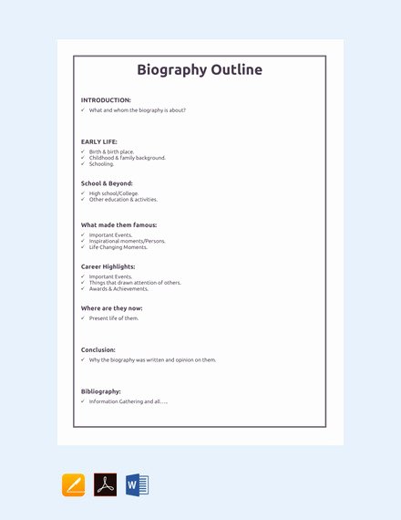 Professional Bio Template Word Best Of 28 Biography Templates Doc Pdf Excel