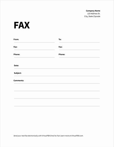 Professional Fax Cover Sheets Unique Free Fax Cover Sheet Templates Fice Fax or Virtualpbx