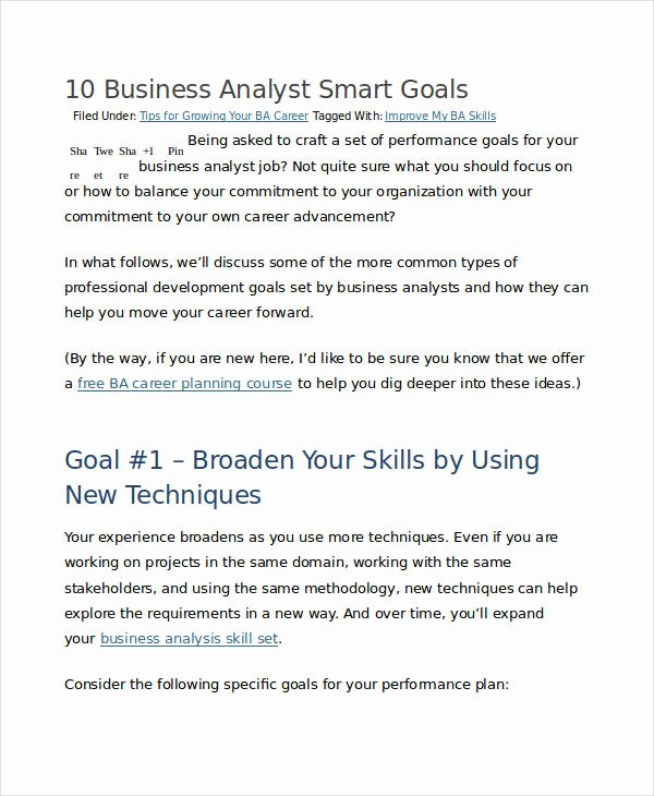 Professional Smart Goal Examples Lovely Free 30 Smart Goals Examples &amp; Samples In Pdf