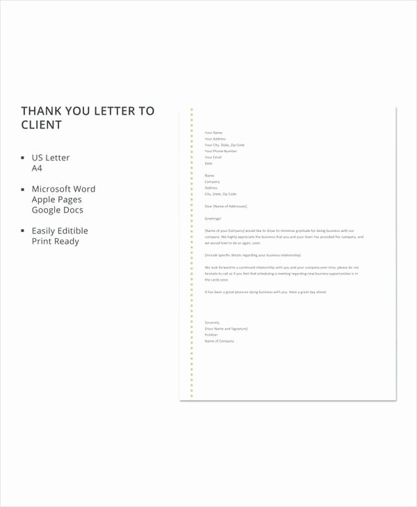 Professional Thank You Letters Luxury 13 Sample Professional Thank You Letters – Pdf Doc