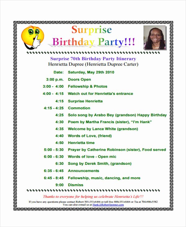 Program for 70th Birthday Party Luxury 70th Birthday Party Program Template Impremedia