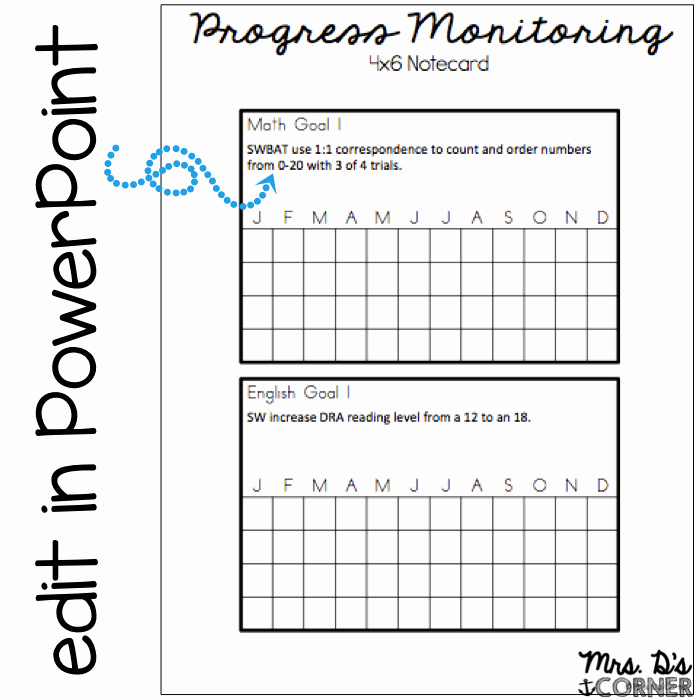 Progress Monitoring Charts Printable Inspirational Progress Monitoring Made Quick and Easy Mrs D S Corner