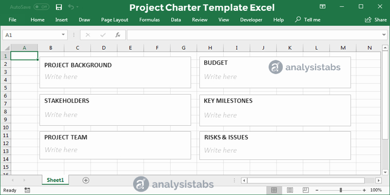 Project Charter Template Word Luxury Project Charter Template Excel Analysistabs Innovating