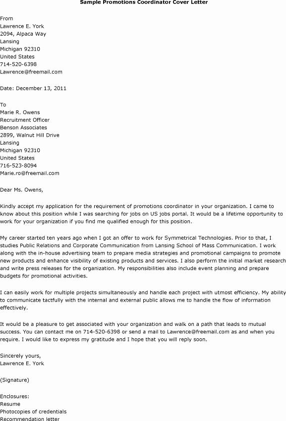 Promotion Letter Of Interest Elegant Application Letter for Job Promotion Cover Letter