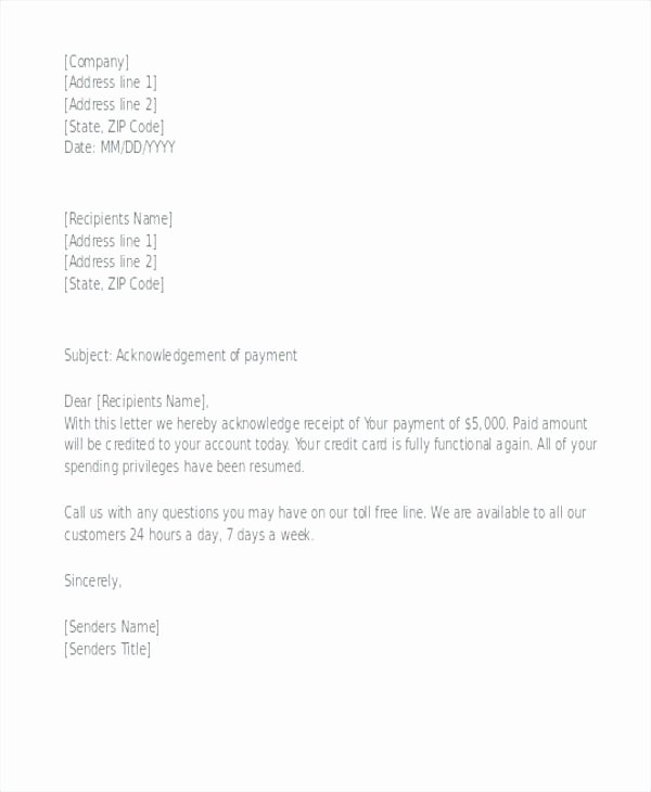 Proof Of Payment Letter Inspirational Ex Payment Letter Template Elegant Confirmation Balance
