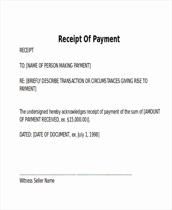 Proof Of Payment Letter Lovely 10 Receipt Of Payment Letters Pdf Doc Apple Pages