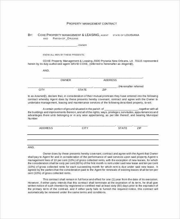 Property Management forms Templates Unique 16 Rental Contract Templates Word Pages Docs