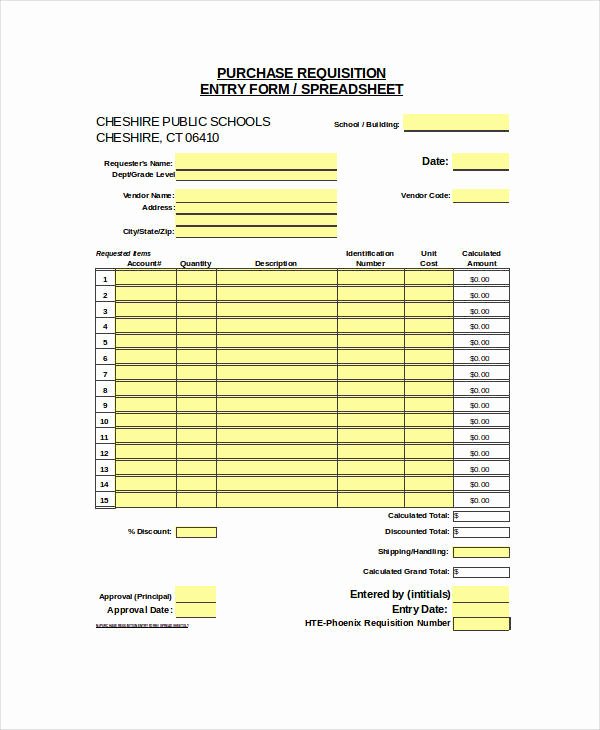 Purchase Requisition forms Template Inspirational 22 Requisition forms In Excel