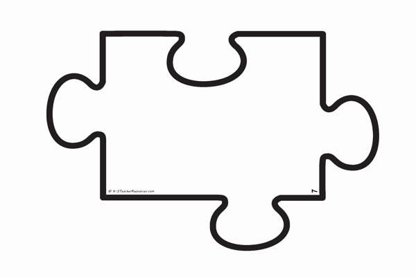 Puzzle Piece Cut Outs Fresh Puzzle Piece Template Clipart Best