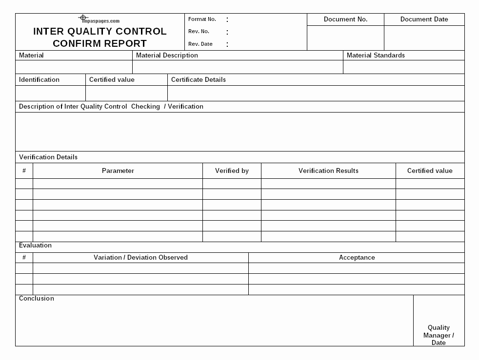 Quality Control Documentation Templates Best Of Inter Quality Control Checking Process