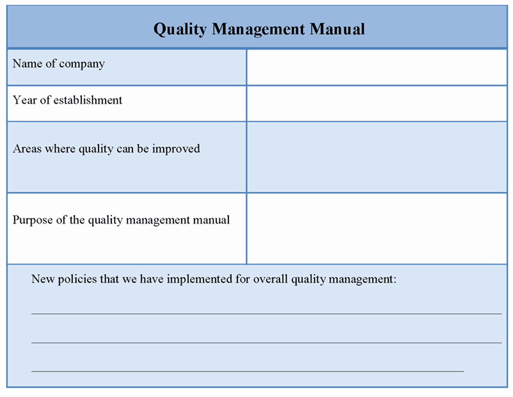 Quality Control Documentation Templates Unique Manual Template for Quality Management Example Of Quality
