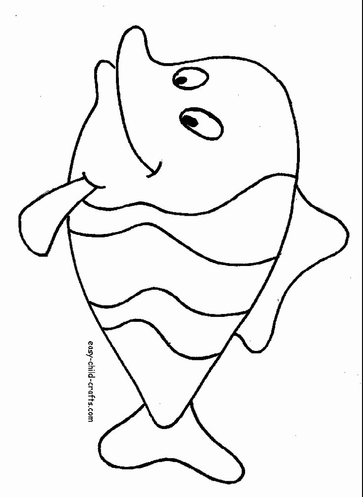 Rainbow Fish Printable Template Fresh Preschool Fish Pattern Make A Puppet Kids to Color