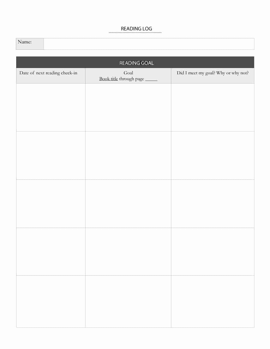 Reading Log Template Middle School Fresh 47 Printable Reading Log Templates for Kids Middle School