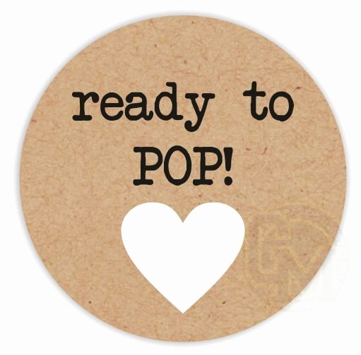 Ready to Pop Template Elegant Ready to Pop Uni Baby Shower Stickers Black Text White