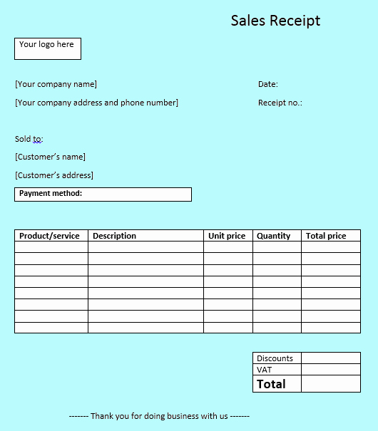 Receipt Of Sale Template Fresh Sales Receipt Templates the Easy Way to Write Sales