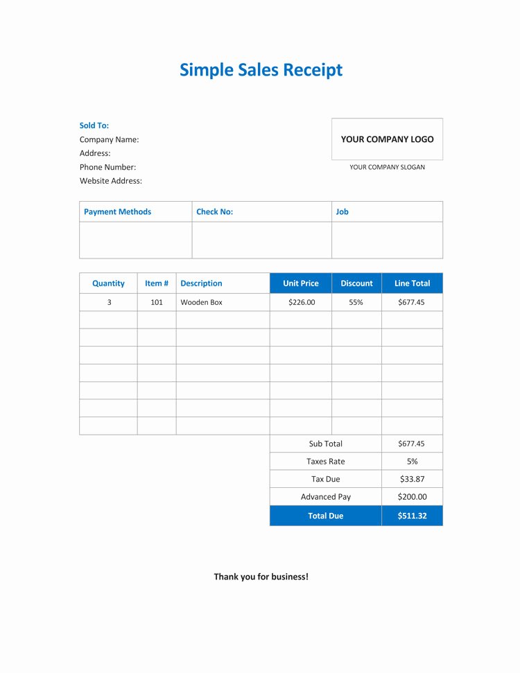 Receipt Of Sale Template Lovely 12 Free Sales Receipt Templates Word Excel Pdf